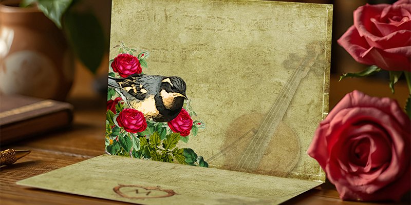 Songbird Envelope Art